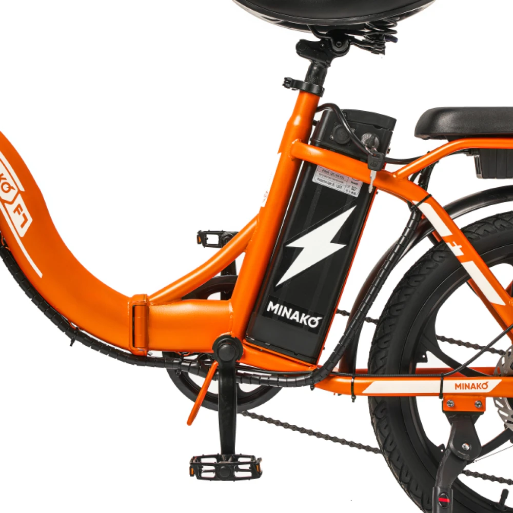 Электровелосипед Minako F7 оранжевый 7